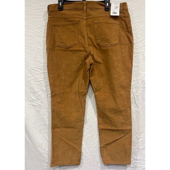 Gloria Vanderbilt Amanda Slim Corduroy Jeans Womens 18 Petite Cider Spice - Picture 4 of 4